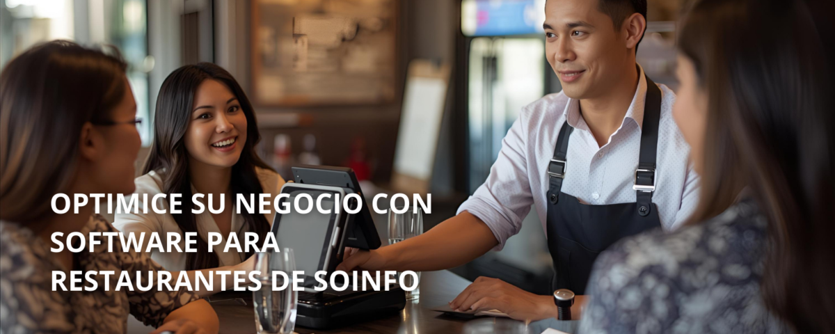 Software para Restaurantes de Soinfo Colombia mostrando gestión de pedidos, inventarios y facturación electrónica DIAN.